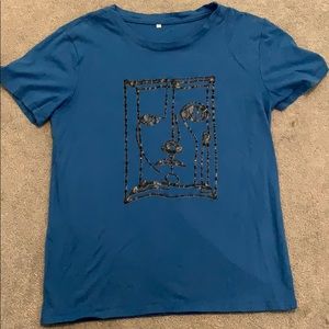 Abstract shot sleeve shirt